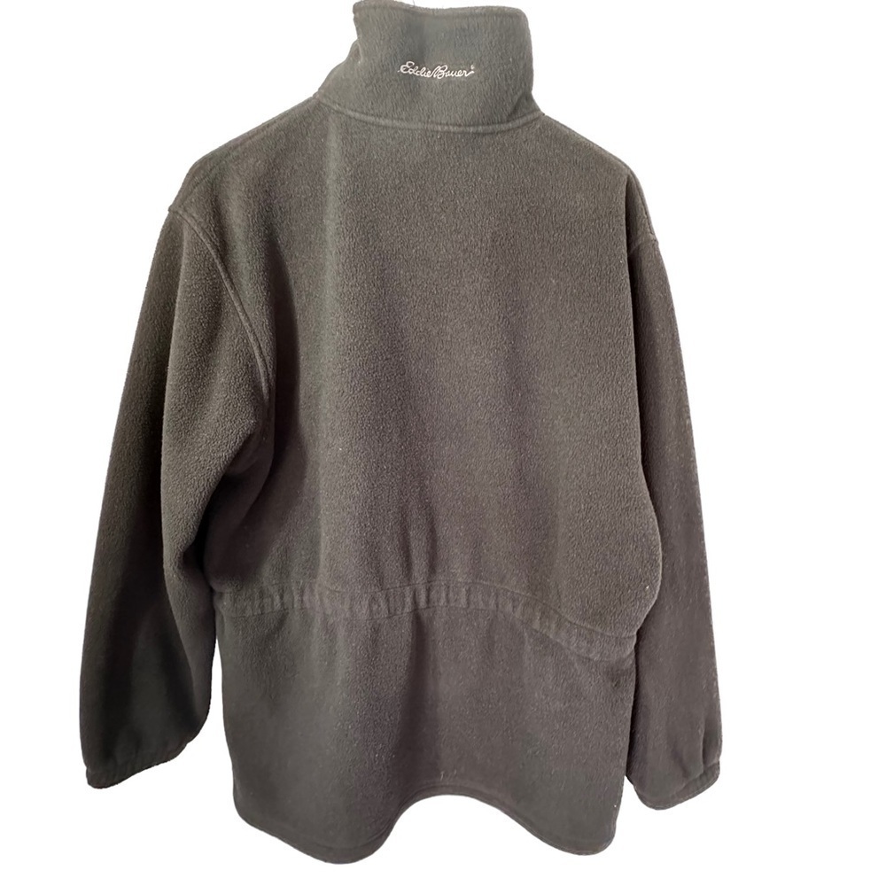 Eddie Bauer Black PolarTec Fleece Zip Up Jacket Size L - Picture 2 of 9